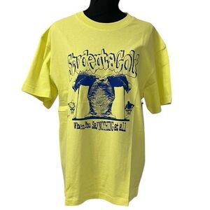 Students Neon Yellow Cotton T-shirt(Size Small)